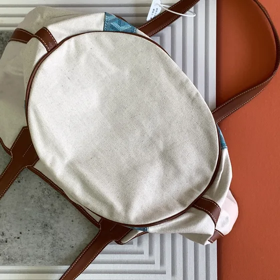 Goyard Saint Louis Reversible Tote Branco/Marrom/Turquoise Bolsa tote