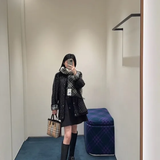 Burberry Mini Check Сумка-шоппер Бежевый Сумка-шоппер