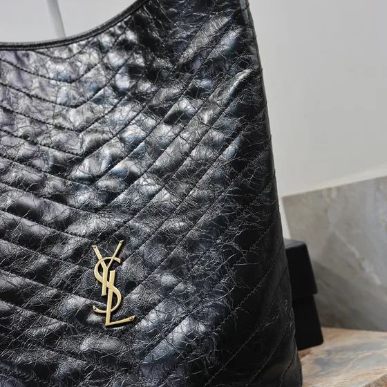 YSL Monogram Hobo Bag Nero Hobo