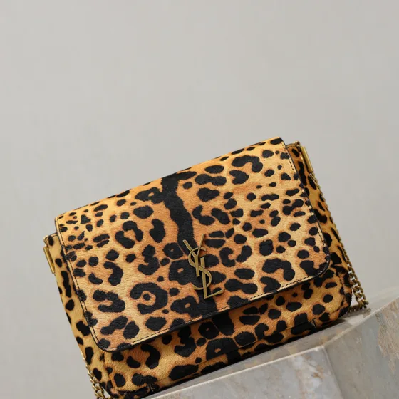 YSL Cassandre Chain Bag Leopard Crossbody