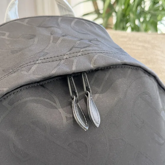 Burberry Logo Embossed Nilon Backpack Hitam Backpack