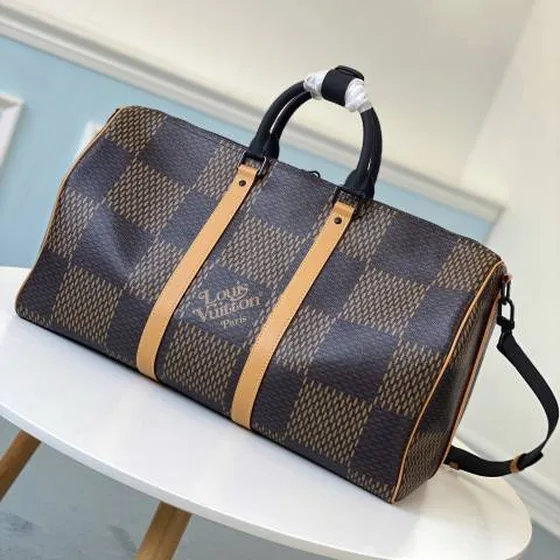 Louis Vuitton Keepall Bandouli re 50 Giant Damier Ebene 50 x 29 x 23 cm travel
