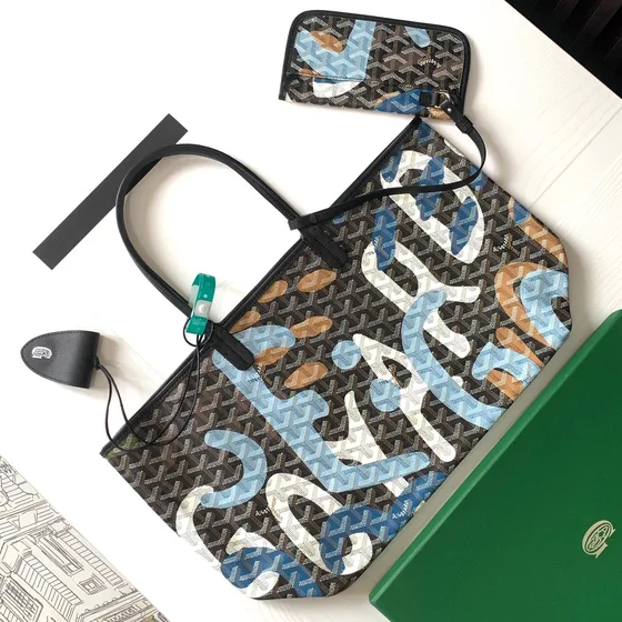 Goyard Saint Louis Pm Lettrs Camouflage Multicolor Tote Bag