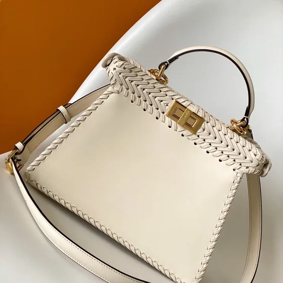 Fendi Peekaboo Iseeu White Top Handle