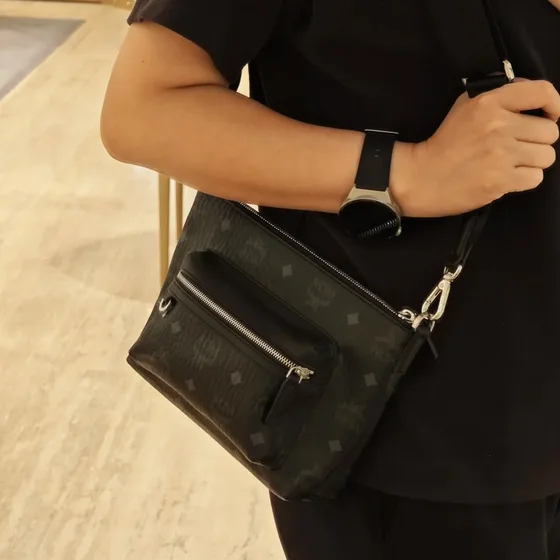 MCM Visetos Bolso cruzado Cognac Marrón Crossbody