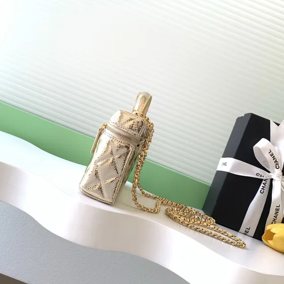 Chanel Vanity Case Guld Tophåndtag