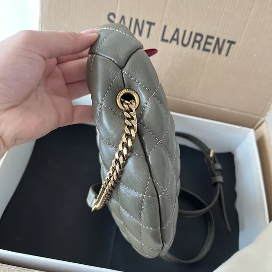 YSL Icarino Mini 871329 Greyish Grøn 19*12*5cm Tophåndtag