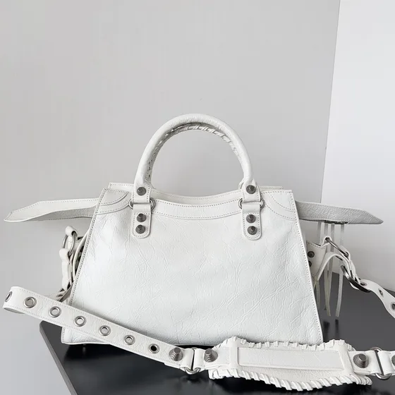 Balenciaga Neo Cagole City Bag White Top Handle
