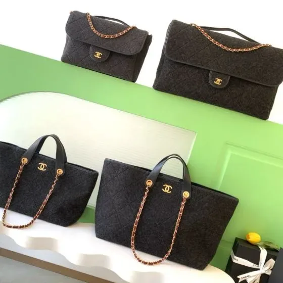Chanel Classic Flap And Tote Bag Black Flap Bag Tote Bag