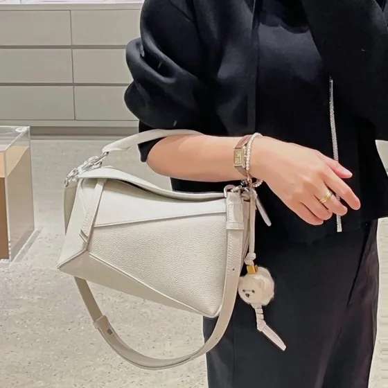 Loewe Puzzle Edge Small Bag Hvit 24*16.5*10.5 Crossbody