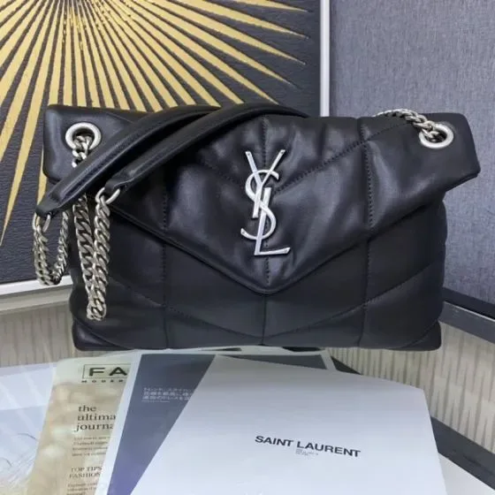 YSL Loulou Puffer Black Shoulder Bag