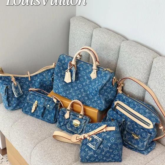 Louis Vuitton Speedy Bleu Denim Anse supérieure