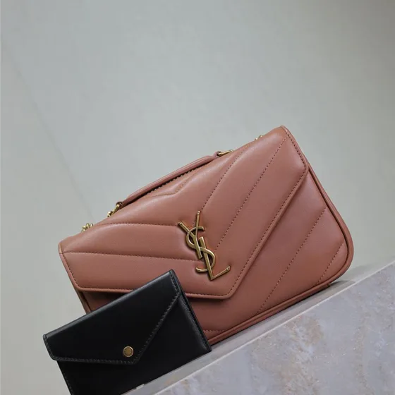 YSL Cassandre Envelope Chain Portefeuille Vintage Rose Crossbody