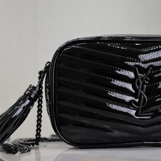 YSL Lou Mini Camera Bag Hitam Crossbody