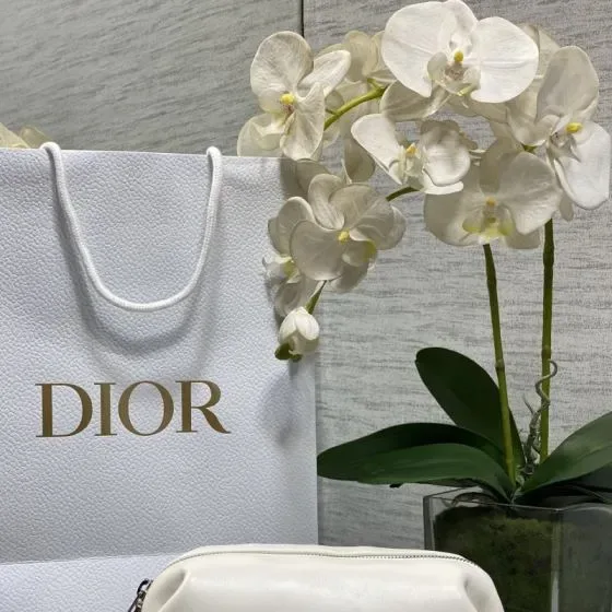 Dior White Pouch