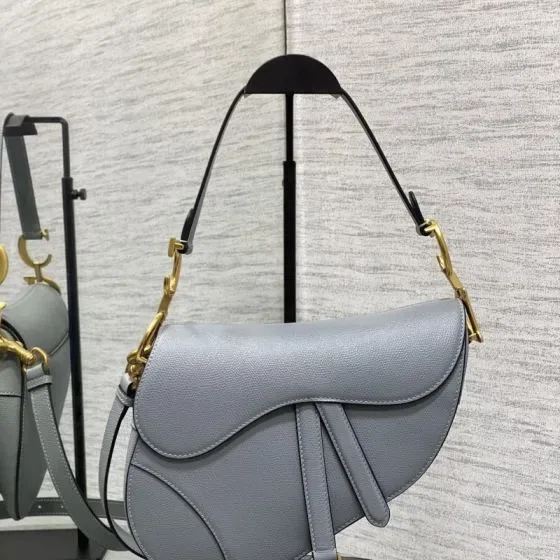 Dior Saddle Bag Gray Skuldertaske