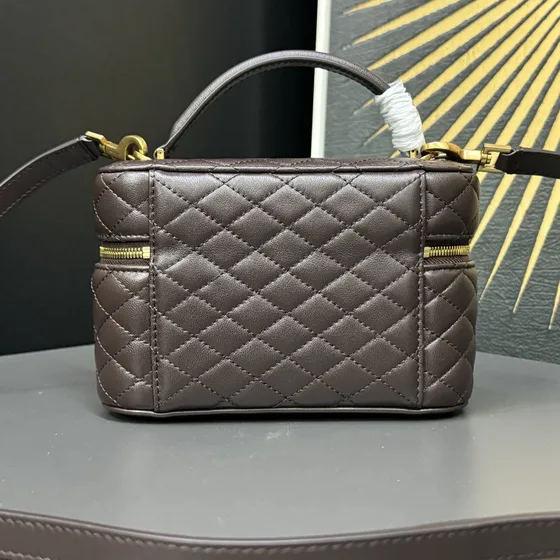 YSL Gaby Vanity Case Dark Braun Crossbody