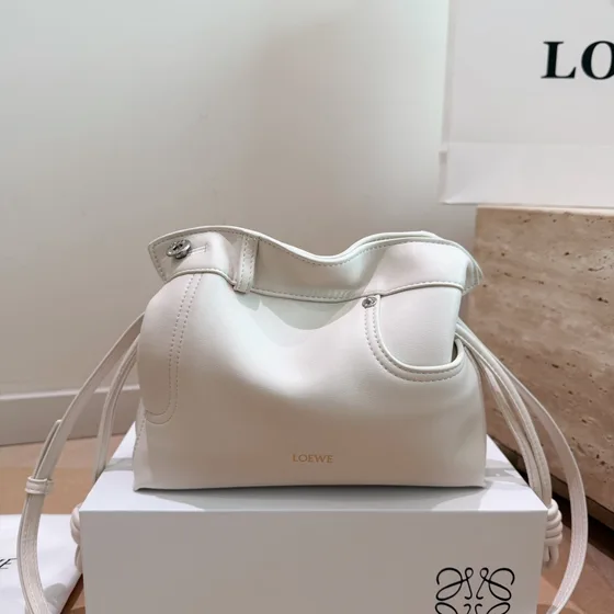 Loewe Flamenco Purse Celadon White Shoulder Bag