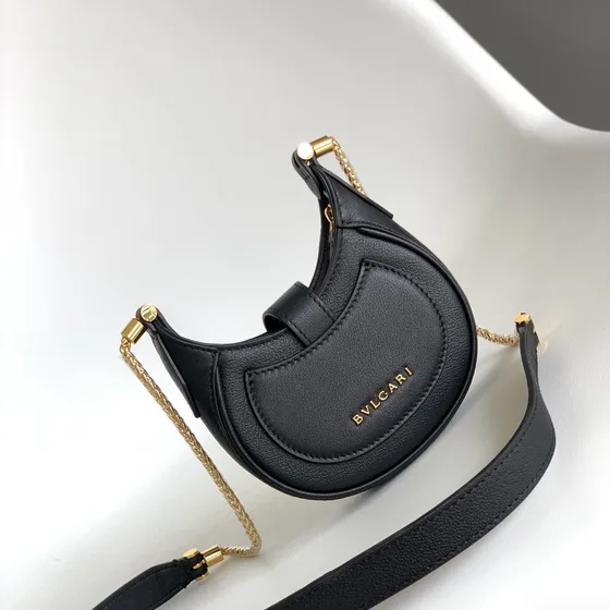 Bvlgari Serpenti Ellipse Mini Bag Noir Hobo