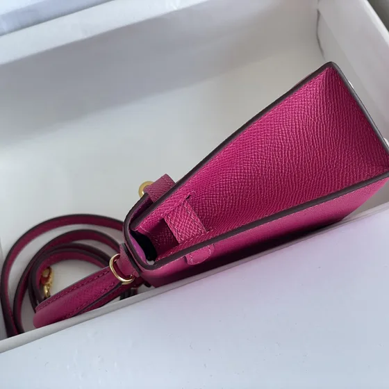 Hermes Mini Kelly Ii Rose بنفسجي Top Handle