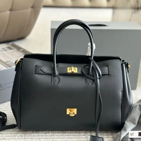 Balenciaga Bel Air Carry All Bag Black Top Handle