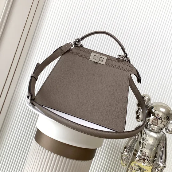 Fendi Peekaboo Iseeu Small Gray Top Handle