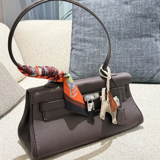 Hermes Kelly Shoulder Etoupe Shoulder Bag