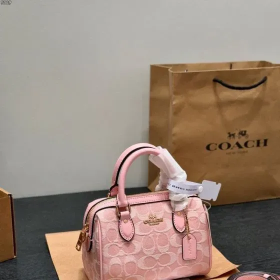 Coach Mini Rowan Crossbody Pink Top Handle