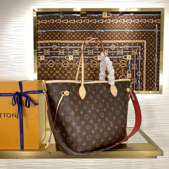 Louis Vuitton Neverfull Brown Tote Bag