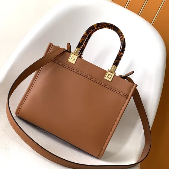 Fendi Fendi Sunshine Small Tote Caramel Tote Bag