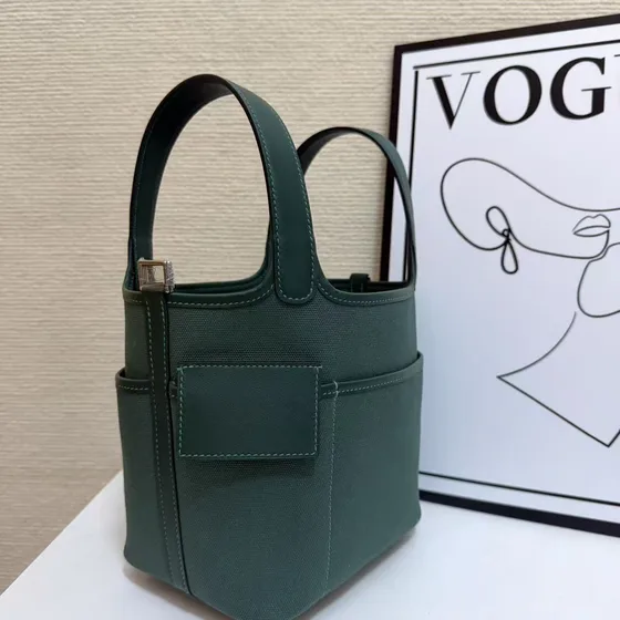 Hermes Picotin Cargo Dark Grün Henkel