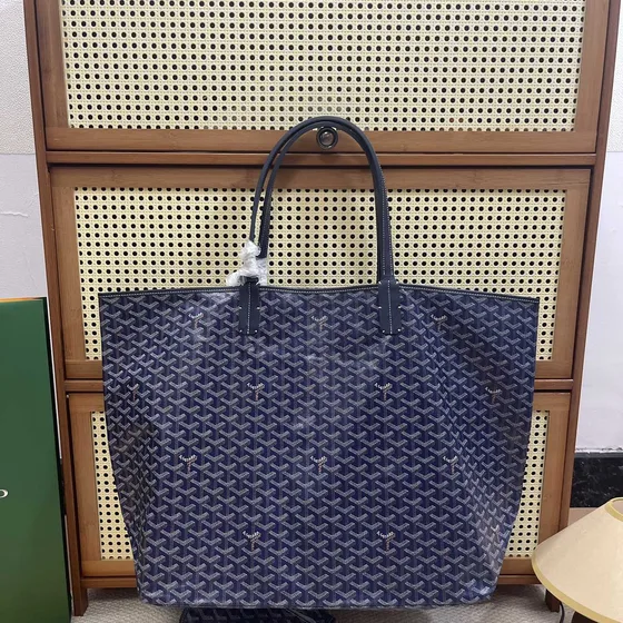 Goyard Saint Louis Gm Navy Blue Tote Bag