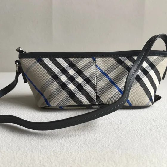 Burberry Check Mini Crossbody Bag بيج/أسود/أزرق Crossbody