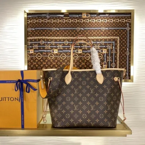Louis Vuitton Neverfull Brown Tote Bag