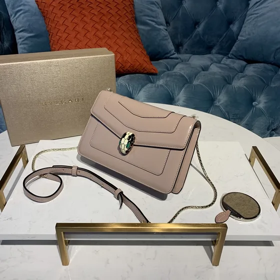 Bvlgari Serpenti Forever Crossbody Bag Nude Pink Crossbody