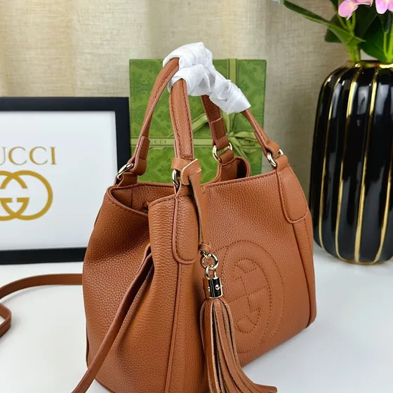 Gucci Soho Pelle Manico Bag Marrone 23*11*20.5cm Manico
