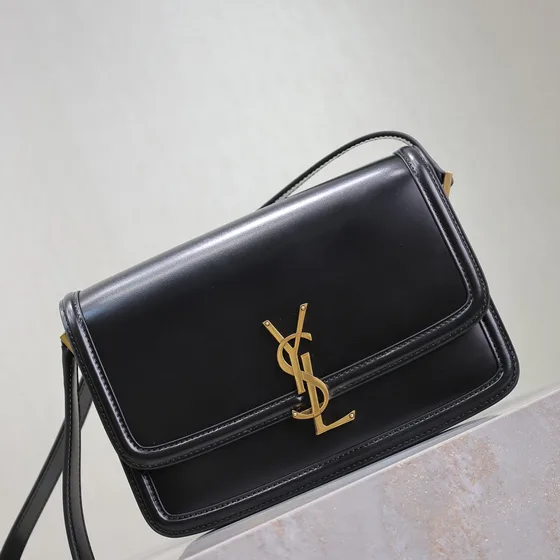 YSL Solferino Medium Satchel Hitam Crossbody