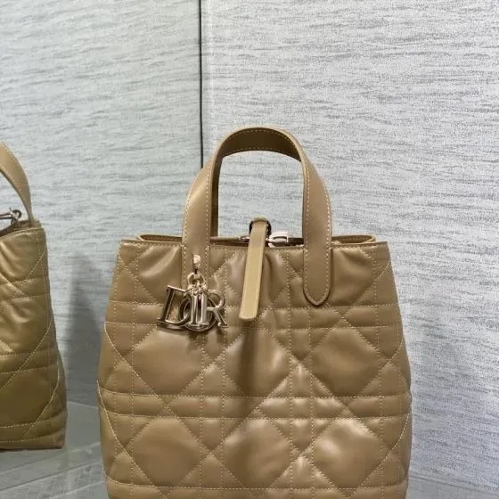 Dior Dior Toujours Vertical Tote Beige Top Handle