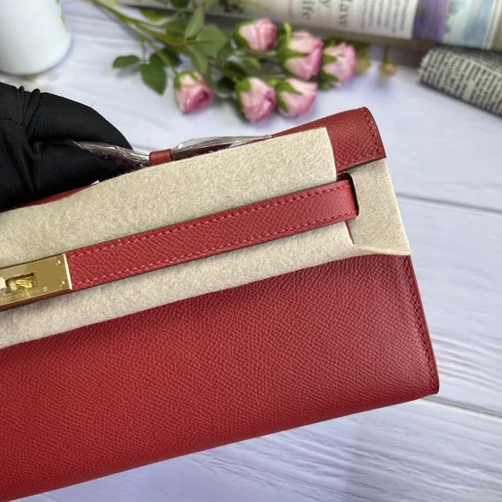 Hermes Kelly Cut Rouge Pochette
