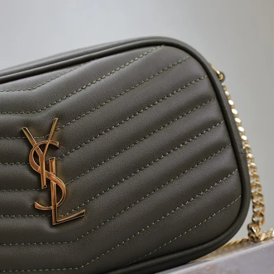 YSL Lou Camera Bag Dark Gray Crossbody