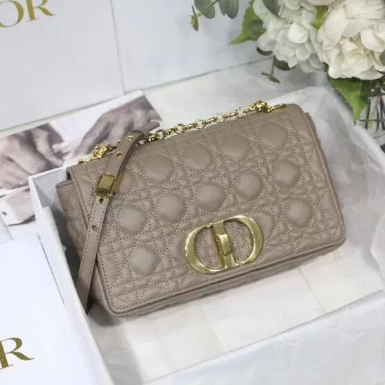 Dior Caro Bag Warm Taupe Crossbody