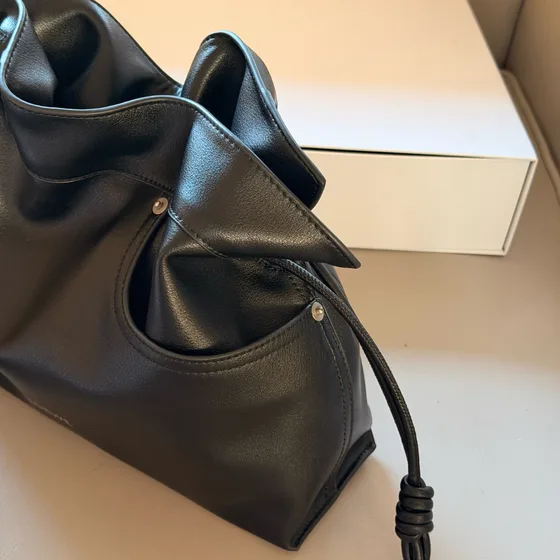 Loewe Purse Drawstring Bag Siyah Omuz çantası