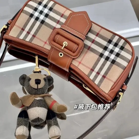 Burberry Vintage Check Sling Axelväska Archive Beige/Briar Brun Axelväska