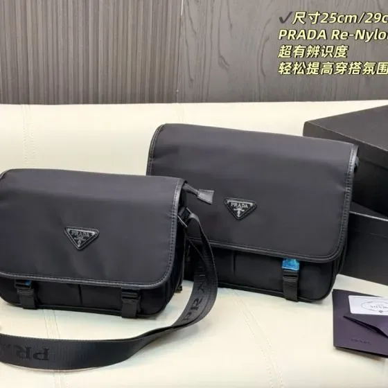 Prada Re-Nylon Black 25cm 29cm Crossbody