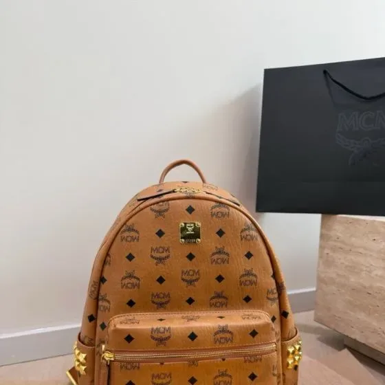 MCM Stark Backpack Cognac Backpack