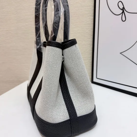Hermes Garden Party Gray/Negro Bolso tote