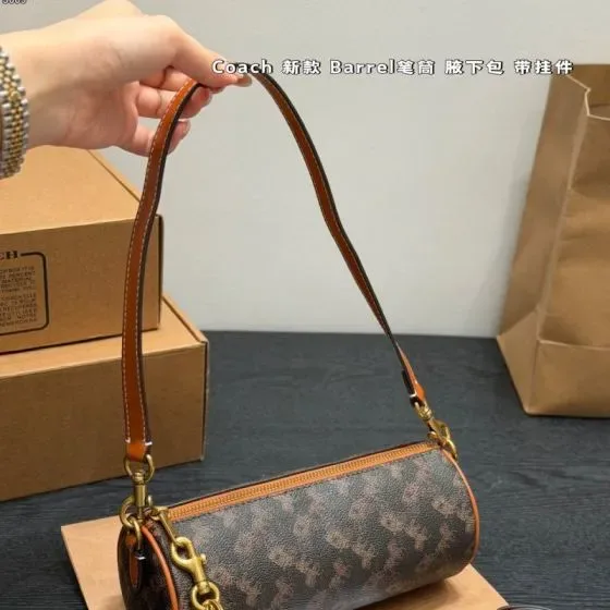 Coach Barrel Brown Shoulder Bag