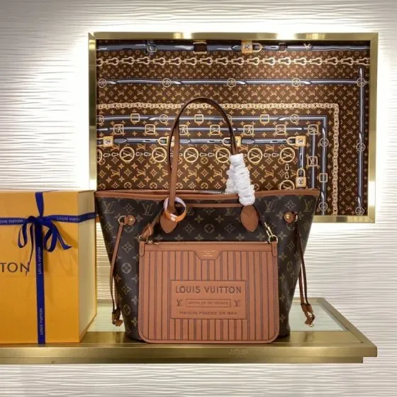 Louis Vuitton Neverfull Brown Tote Bag