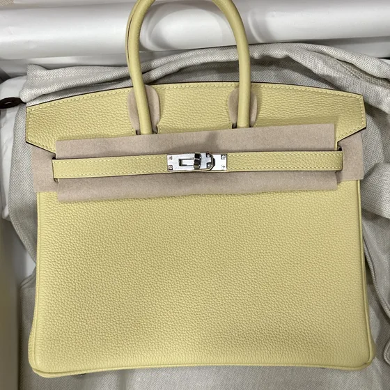 Hermes Birkin 25 Jaune Poussin Top Handle