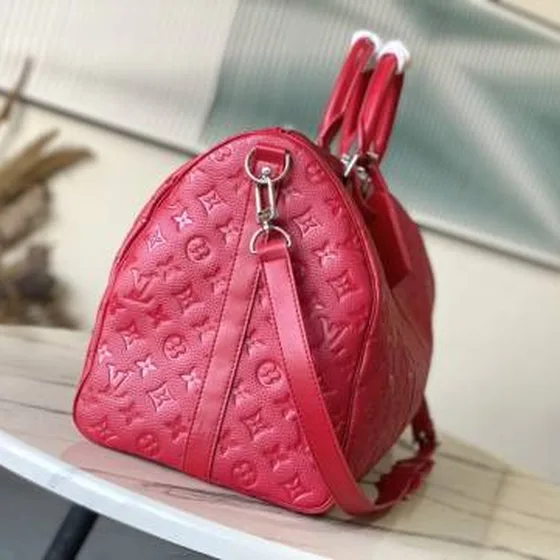 Louis Vuitton Keepall Red Monogram Empreinte travel